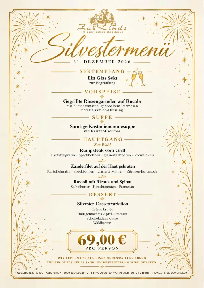 Zur-Linde-Silvestermenue-2026-1000px Silvestermenü am 31. Dezember 2026 im Restaurant Zur Linde in Oberursel-Weißkirchen – mit Sektempfang und Menü für 69 Euro pro Person